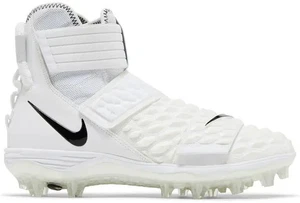 Nike Force Savage Elite 2 White Gray Football Cleats Men's Size 10 AH3999-100 - Picture 1 of 5