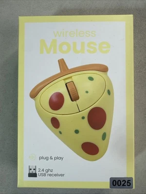 Vivitar  Wireless  Plug & Play 2.4 ghz USB Receiver Pizza Slice Computer Mouse - Image 1 of 4