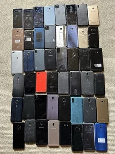 Job Lot Mix 48 x FAULTY Mix Android UNTESTED Cracked Glass Smartphones - Zdjęcie 1 z 10