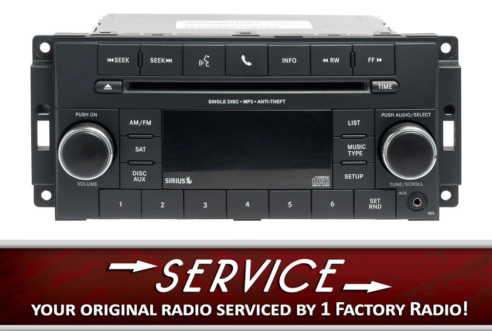 Remanufacture SERVICE for 2018 Jeep Wrangler Radio AM FM CD P68252825AC RES Foto 1 de 4