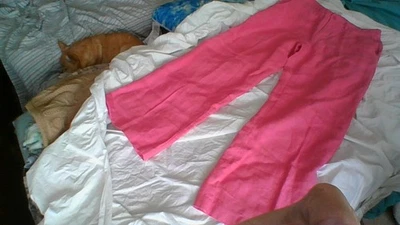 Ralph Lauren 100% Linen Bright Pink Pants Size 8 (31 Waist x 31 Inseam) 4-Pocket - Image 1 of 4