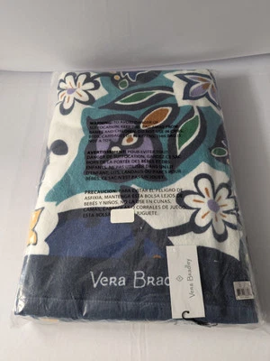 Vera Bradley Oversized Beach Towel Lisbon Medallion Cool 33" x 66" Floral  - Image 1 of 4