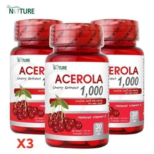 Vitamin C From Acerola Cherry Extract 1000 mg Prevent wrinkles Slow down aging - Picture 1 of 7
