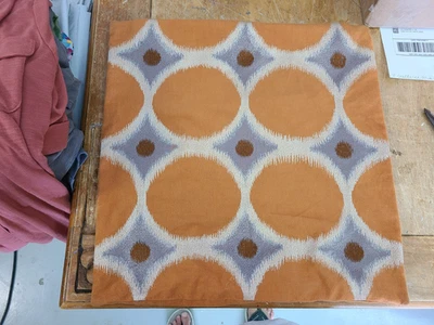 Crate & Barrel "Suri - Orange" 18" Pillow Cover - Image 1 of 3