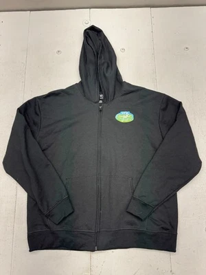 Chaqueta polar Hanes Ecosmart negra lisa cremallera completa para mujer talla X-grande Foto 1 de 4