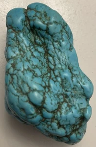 132 g teñido imitación turquesa azul howlita exhibición losa cabujón piedra preciosa áspera - Imagen 1 de 9