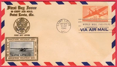 C31 FDC- Crosby photo cachet w/gold text- cv $200/+ -selling for AFDCS chap 56 - Image 1 of 2