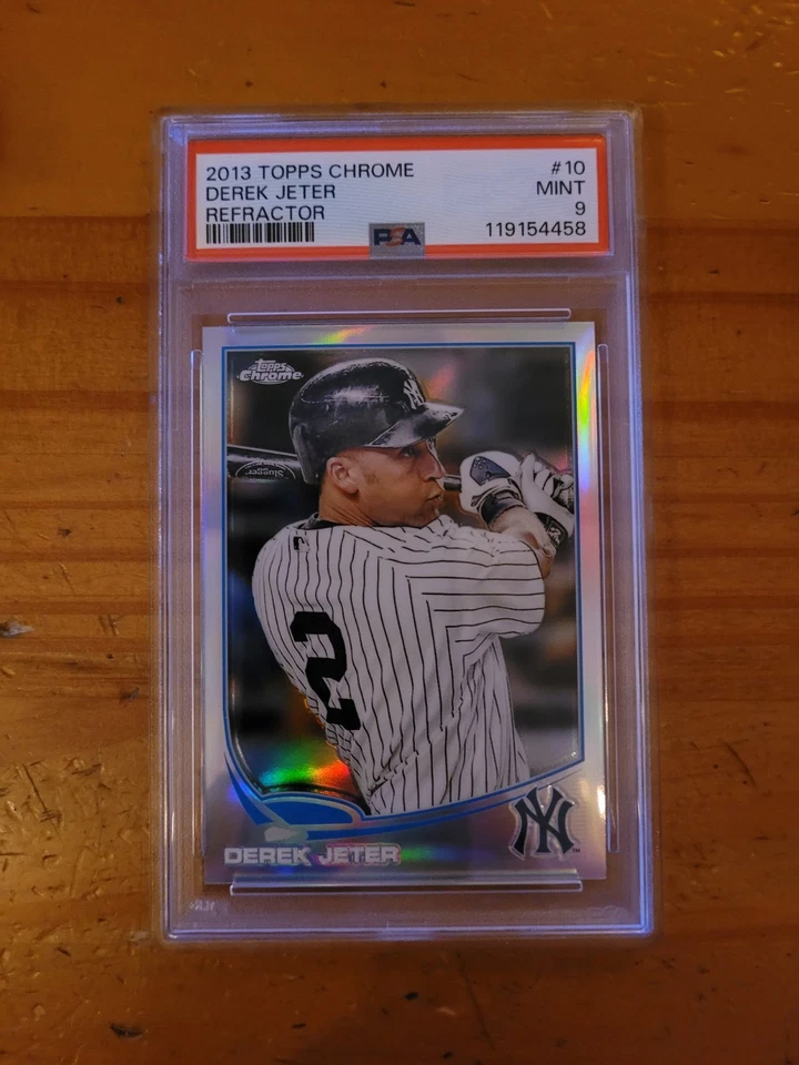 2013 Topps Chrome Refractor #10 Derek Jeter PSA 9 Mint Yankees - Image 1 of 1