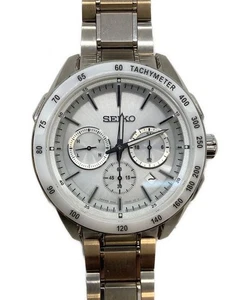 Seiko 8B82-0AP0 Herren Quarz Armbanduhr weißes Ziffernblatt gebraucht mit Box und Papieren - Bild 1 von 5