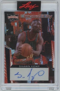 2023-24 Leaf Vibrance Chromaticity auto 3/6 Shawn Kemp Auto Seattle SuperSonics - Picture 1 of 2