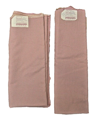 Calico Corners Coral Checkered Upholstery Fabric 8.25 yards 54" wide - Image 1 of 4