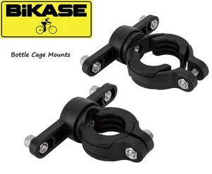 BOTTLE CAGE Mount Bracket BIKASE 24 to 32mm or 31.8 to 43mm Black - Picture 1 of 6