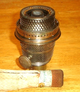 Aladdin Nu-Type Model B Nickel Oil Lamp Burner with Flame Spreader & Wick (A30) - Picture 1 of 12