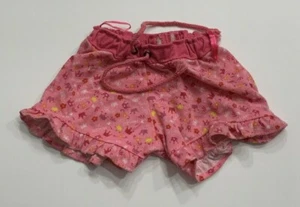 BUILD-A-BEAR BABW CLOTHES SHORTS PINK PRINCESS FLOWERS CROWNS RUFFLE TRIM CUTE - Picture 1 of 3