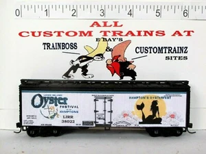 HO SCALE CUSTOM LETTERED LONG ISLAND OYSTER FEST REEFER AVAIL IN O SCALE🦪🦪🦪🦪 - Picture 1 of 13