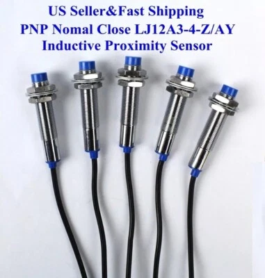 WFYB 5Pcs NC LJ12A3-4-Z/AY Inductive Proximity Sensor Switch PNP DC6V-36V US