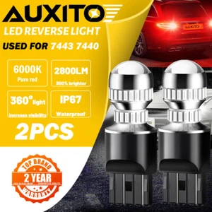 Bombillas de luz trasera de estacionamiento con señal de giro de freno LED AUXITO 7443 48 SMD 7440 7444 - Imagen 1 de 11