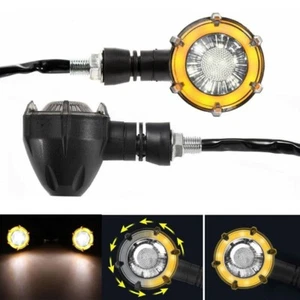 Motorcycle LED Turn Signals Tail Lights Brake Running Lamp For Bobber Cafe Racer - Picture 1 of 12