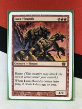 1 LAVA HOUNDS ~mtg Used 8th Edition Rare x1 Magic The Gathering