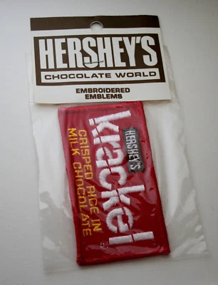 Set of 2 Vintage Krackel Candy Hershey's Chocolate Bar Patch 1970s NOS New MIP - Image 1 of 4