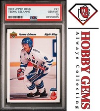 TEEMU SELANNE PSA 10 1991-92 Upper Deck #21