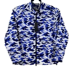 Greyson Trailwolf Golfjacke Large Cobalt Blue Camo Full Zip Windbreaker Shell - Bild 1 von 17