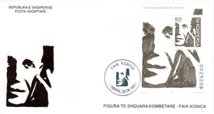Albania 1997. Faik Konica, Famous people, Politics, Literature. FDC block MNH - Picture 1 of 1