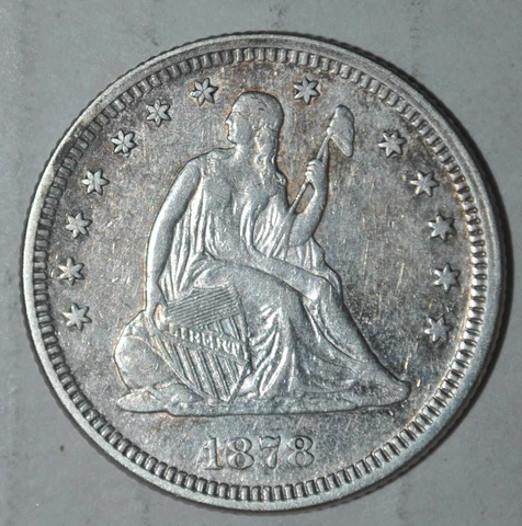 AU 1878 SEATED LIBERTY QUARTER {{{{7210 Cover