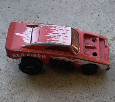 1972 MATCHBOX RED RIDER CAR CHALLENGER WITH FLAMES MISSING ENGINE - Image 1 of 4