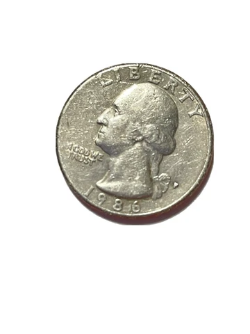 1986 Quarter Mint Error "P" And Rim Error On Front And Back Cover