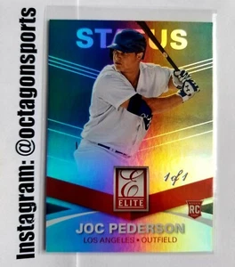 2015 PANINI ELITE STATUS PLATINUM BLUE JOC PEDERSON RC!! 1/1!! ONLY ONE!! - Picture 1 of 5