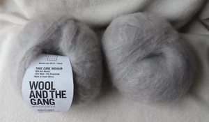Wool and the Gang Take Care Mohair/ Wool - Dusty Grey 2 Skeins NEW Yarn - Picture 1 of 8