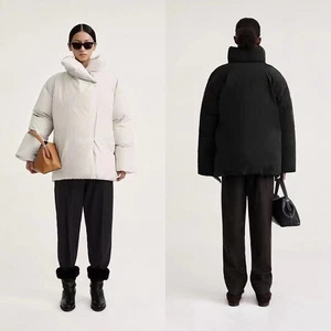 Toteme Damen Daunenjacke grün Obstkragen Knopfleiste - Bild 1 von 9