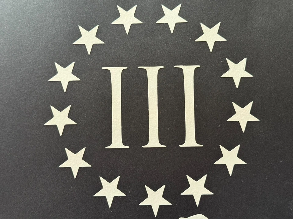 CIRCLE OF 13 PERCENT STARS 1776 PATRIOTIC AMERICA VINYL STICKER DECAL Foto 1 de 1