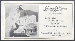 VTG Pneumo-Phthysine Ointment Cream Advertising Ink Blotter Chicago Illinois IL - Picture 1 of 4