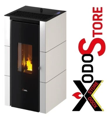Stufa pellet 4 stelle CADEL CRISTAL 7 Bianca - PRONTA CONSEGNA mail per sconto