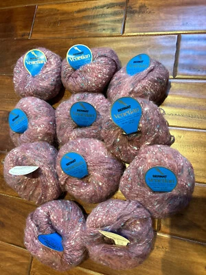 VINTAGE BERNAT VENETIAN ACRYLIC MOHAIR NYLON 9508 MARSH HEATHER 11 SKEINS - Image 1 of 4