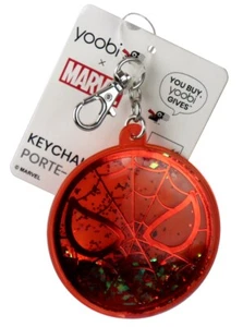Yoobi Spider-Man Spider-Sense Glitter Keychain Marvel Comics Disney New With Tag - Picture 1 of 2