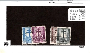 Belgium Set B523-526 Used Stamps - Picture 1 of 1