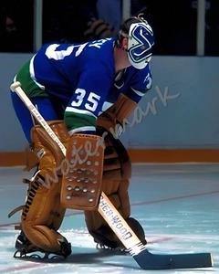 NHL 1970 Vancouver Canucks Portero Curt Ridley Juego Acción Color 8 X 10 Foto  - Imagen 1 de 1