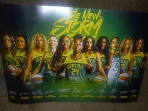 2024 SEATTLE STORM POSTER 12"X18" JEWELL LOYD NIKA MUHL GABBY WILLIAMS - Picture 1 of 1