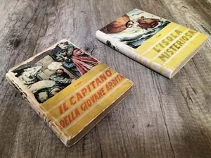 2 LIBRI GIULIO VERNE ANNI 50: ISOLA MISTERIOSA-CAPITANO GIOVANE ARDITA - Ed. SAS - Picture 1 of 3
