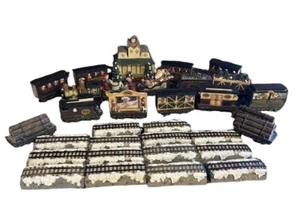Home Towne Express Christmas Train 1998 JC Penney Train & Track Lot 32 Piece - Picture 1 of 17