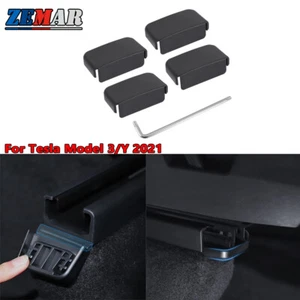 4x Cubierta Protectora Anti Kick Plug Asiento Trasero Deslizante Para Tesla Modelo 3 Y 2021 - Imagen 1 de 6