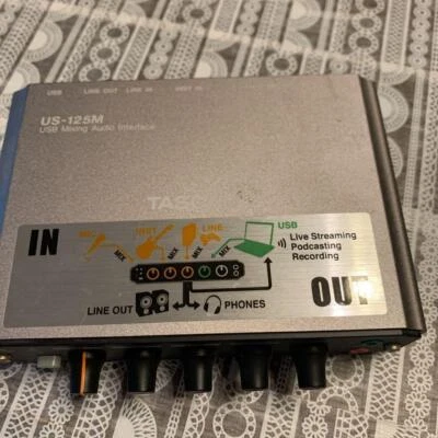 TASCAM US-125M USB Audio / MIDI Interface With mixer function Test Completed - Image 1 of 2