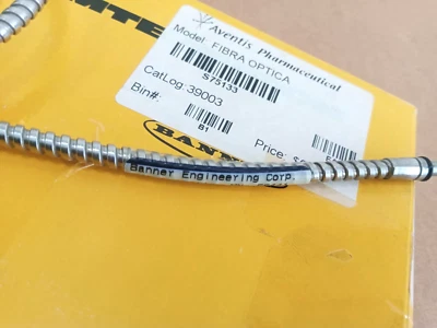 2PCS LOT-BANNER ENGINEERING IA23S Cable de Fibra Óptica, 1m, 3.2mm, Monomodo-NEW - Image 1 of 4