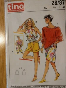 Tina Schnittmuster Shorts/Bluse 27/87 - Bild 1 von 2