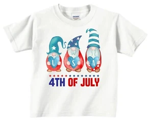AMERICAN FOURTH OF JULY GNOME T - SHIRT l 4TH OF JULY l MANY DESIGNS AVAILABLE - Picture 1 of 5