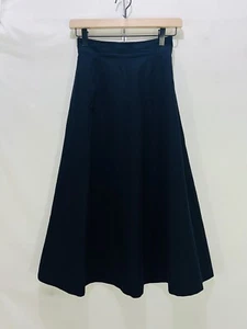 Comme Des Garcons A Line Long Skirt Wool Navy JAPAN Small 24” Waist **FLAWS - Picture 1 of 10
