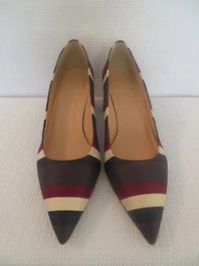 NEU J.CREW AVERY GESTREIFTE PUMPS, G8160, GR. 10, ANTHRAZIT, MULTI - Bild 1 von 7
